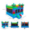 Hapcap Semi Commercial Bounce House for Big Kids 8-12, Built-in Slide,PVC Material,for Backyard Outdoor Party,12.3'Lx 12'Wx 10.4'H (Building Block Ver1 with Blower) view 3