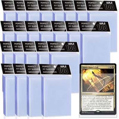 2400ct Perfect Fit Sleeves, Perfect Fit Card Sleeves, Inner Sleeves MTG, Exact Fits Sleeve for Double-Sleeving, High Clarity Trading Card Sleeve for PKM, TCG, Gaming Cards