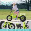 DoCred 16 Inch Kids Electric Trike, 250W 24V Fat Tire Electric Tricycle, Three Wheels Electric Cruiser Bicycle, Aluminum Frame Motored Kids Bike with Adjustable Seat and Basket, Green view 3