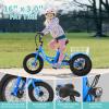 DoCred 16 Inch Kids Electric Trike, 250W 24V Fat Tire Electric Tricycle, Three Wheels Electric Cruiser Bicycle, Aluminum Frame Motored Kids Bike with Adjustable Seat and Basket, Blue view 3