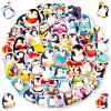 100 PCS Penguin Stickers, Cute Animal Decoration Vinyl Waterproof Sticker for Water Bottle Laptop Guitar Phone Skateboard, Kids Christmas Gifts, 2025 Friend Penguin Decor, for Teen Childrens Girls view 1