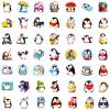 100 PCS Penguin Stickers, Cute Animal Decoration Vinyl Waterproof Sticker for Water Bottle Laptop Guitar Phone Skateboard, Kids Christmas Gifts, 2025 Friend Penguin Decor, for Teen Childrens Girls view 2
