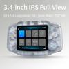 RG 34XX Retro Handheld Game Console Linux 3.4 inch IPS Screen 64G Card 5000+ Preloaded Games RG34XX Portable Retro Gaming Console 3500mAh RG 34XX Compatible with WiFi HDMI Bluetooth Glacier Blue view 2