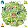 100 PCS Frog Stickers, Cute Animal Decoration Vinyl Waterproof Sticker for Water Bottle Laptop Guitar Phone Skateboard, Kids Gifts, 2025 Friend Frog Decor, for Teen Childrens Girls view 1