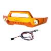 Aluminum 7075 Alloy Front Bumper With LED Lights For Traxxas 1/16 Mini Maxx 4WD RTR Brushless Monster Truck 107154-1 Upgrades - Orange view 1