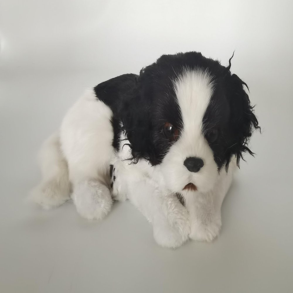 PawFection Pets Border Collie Dog, Realistic, Lifelike Stuffed Interactive Nodding Pet Toy, Companion Pet Puppy with 100% Handcrafted Synthetic Fur