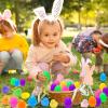 12 Pack Easter Egg Fillers Chick LED Puffer Balls ,LED Light up Toys Flashing Spiky Toys Bulk Glow in The Dark for Kids Boys Girls Classroom Prizes Easter Basket Stuffers Party Favors view 4