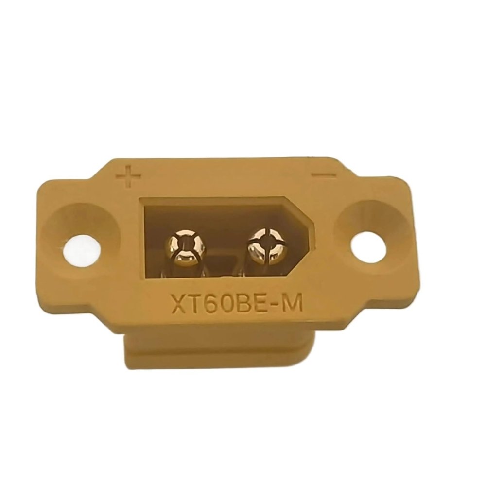 5PCS XT60BE-M Model Airplane Plug PA Fixed in Front of The Outer Panel Copper Gold Plating Black Yellow Male Head(5PCS Yellow)