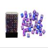 36 Dice Pack 12mm Dark Blue & Purple w/Gold Accents Square Edges view 1