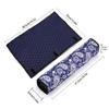 Empty Mahjong Bag Set  Blue Quilted Soft Case with 2 Wrappers for American Mahjong Tiles, Trays & Rack (Mahjong Case Only) view 3