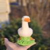 7" 3D Printed and Painted Desk Goose Ornaments Desktop Toys Desktop Accessories Office Accessories Lawn Ornament Lawn Statue Farm Plastic White Statue Desktop Adornment Goose - Play on Porch Goose view 4
