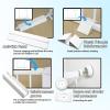 115-134.6" Wide Baby Gate for Stairs, Mom's Choice Awards Winner-Self Closing Dog Gate Indoor for Doorways, No Drilling Pressure Mounted Pet Gates for Kids, Easy Walk Through Safety Gate, White. view 2