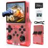 FVBADE[30000 in 1] R40S PRO Handheld Game Console 3.5 inch IPS Screen Mini Retro Console 3800mAh Portable Pocket Arcade 45+ Mainstream Emulator 256G TF Card Transparent.(Red) view 1