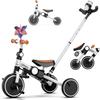 Ridego Toddler Tricycle with Push Handle for 3-5 Years Old Boys and Girls,5 in 1 Foldable Toddler Bike with Adjustable Seat, Kids Tricycle Ride-on Toys for Kids Birthday Gifts view 1