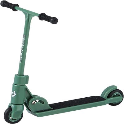 Finger Scooter - 2-Wheeled Scooter - Foldable Finger Scooter BMX with Brake | Finger Board Accessories for Teen | Educational Finger Toys | Non-Slip Fun Finger Skateboards (Green)