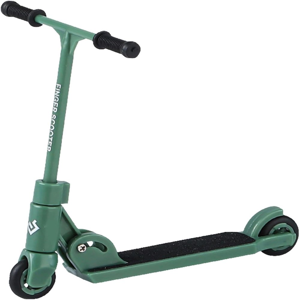 Finger Scooter - 2-Wheeled Scooter - Foldable Finger Scooter BMX with Brake | Finger Board Accessories for Teen | Educational Finger Toys | Non-Slip Fun Finger Skateboards (Green)