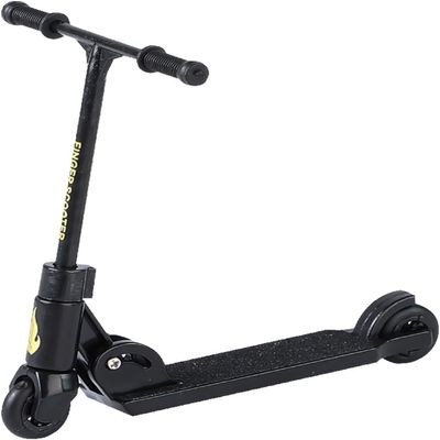 Finger Scooter - 2-Wheeled Scooter - Foldable Finger Scooter BMX with Brake | Finger Board Accessories for Teen | Educational Finger Toys | Non-Slip Fun Finger Skateboards (Black)