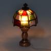 1:12 Dollhouse LED Desk Lamp Miniature Table Lamp with Umbrella Shaped Lampshade view 2