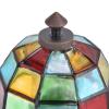 1:12 Dollhouse LED Desk Lamp Miniature Table Lamp with Umbrella Shaped Lampshade view 4