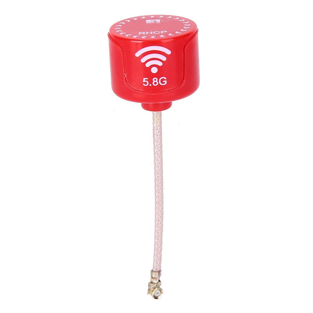 5.8Ghz 3dBi RHCP Antenna, Easy to Install, High Gain for FPV Racing Drone Red, Low Feeder Loss. Directional Antenna with Strong Signal Quality Material. More Steady gain (UFL)