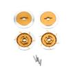 RiToEasysports 4pcs RC Car Brake Disc, Aluminum Alloy RC Wheel Brake Disc Upgrade Parts for HSP 94123/R31 1/10 Car (Yellow view 1