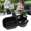2 in 1 Drink Holder, Stroller Snack Holder, Universal Stroller, Black, Stroller Snack Holder Kids, Travel, Daily, Black view 2