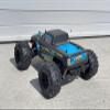 1:16 Scale Storm RC Monster Truck, 4WD Off-Road Remote Control Car, Brushed Motor, RTR, Blue/Black view 3