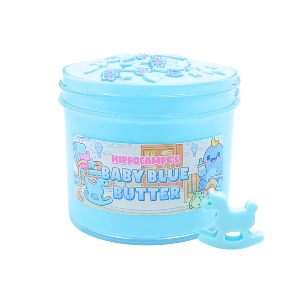 Baby Blue Butter Slime (SCENTED) | Handmade Slime | Hippocampe Slimes (6OZ)