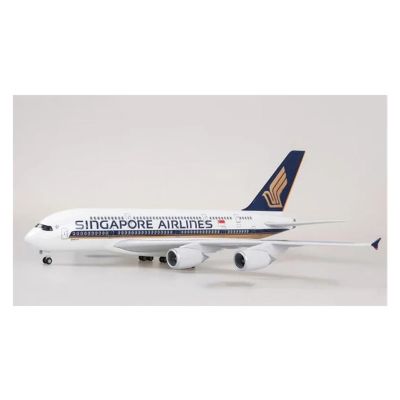 Scale Aircraft 50.5CM /160 for A380 Singapore Airline Model Diecast Resin Plane Passenger Aircraft Model Decoration Office Suitable for Display(No Light)