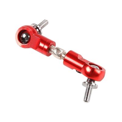CNC Metal Pull Rod Steering Servo Arm for 1/5 for Ro-Fun Ro-Van for Ba-ja 5b 5t 5sc Ss Losi 5ive T Truck Rc Car Parts(Red)