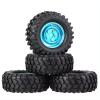 for Axial for SCX10 4pcs 1.9 Inch RC Crawler Car Tires Tyres with Aluminium Alloy Wheel Hub for 96mm RC Vehicle Wheels Tires(Blue) view 1