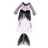 1set 2pcs Dress White Polyester Halloween Costume Bloody Bride Costume Bridal Gown view 1