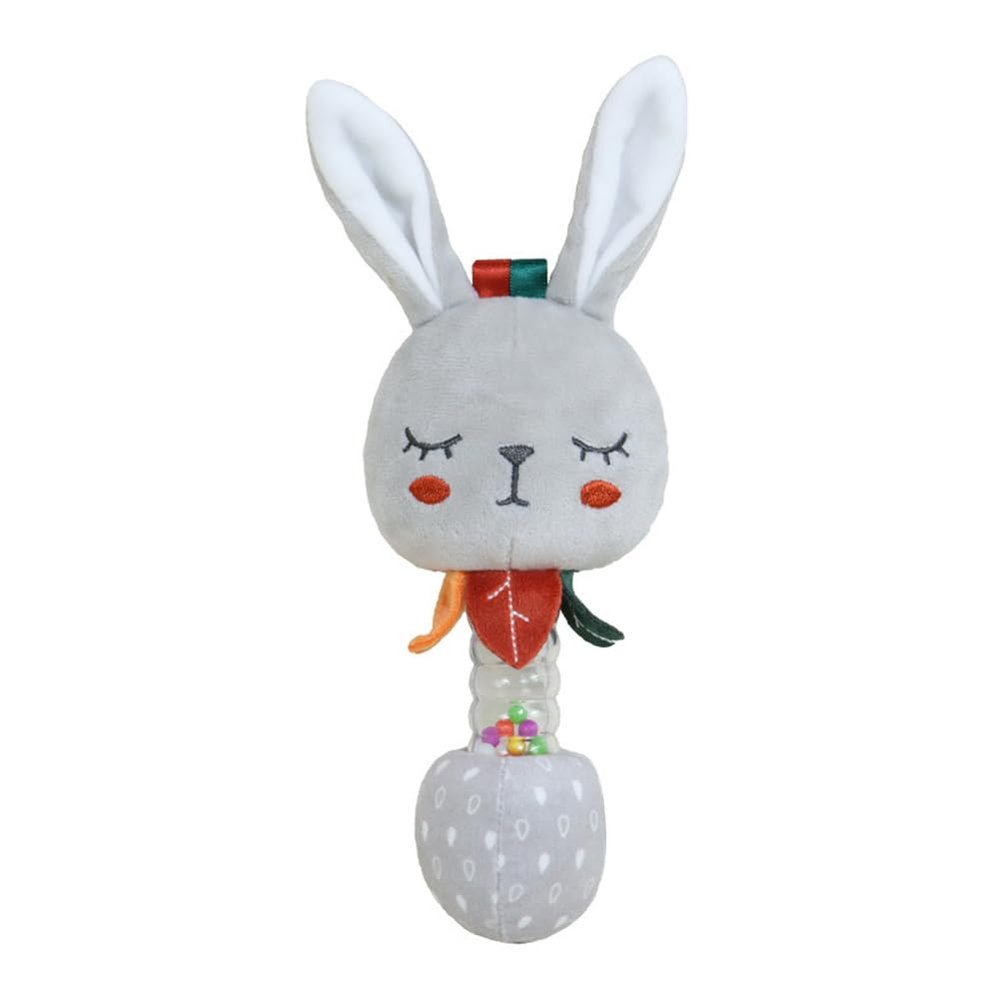 Baby Soft Rattles Shaker, Infant Developmental Hand Grip Baby Toys, Cute Plush Hand Shaker Toy for 3 6 9 12 Months, Rabbit