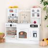 Wooden Play Kitchen for Toddlers and Kids with Lights & Sounds, Large Interactive Pretend Play Set with Ice Maker, Stove, Sink, Oven, 12 Accessories - Ages 3-8 view 2