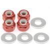 4 Pieces Wheel Hex Lock Nut Replacement Parts Compatible with 1/14 144001 RC Drift Car Accessories(RED) view 1