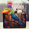 HSYOYO Art Birds Rose Storage Basket with Handles Collapsible Storage Bins Rectangular Toy Storage Organizer Box Fabric Shelf Baskets for Nursery Bedroom Bathroom 1PC view 3