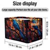 HSYOYO Art Birds Rose Storage Basket with Handles Collapsible Storage Bins Rectangular Toy Storage Organizer Box Fabric Shelf Baskets for Nursery Bedroom Bathroom 1PC view 4