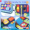 URBAN TOYS Toddler Busy Board for Kids Ages 3+, Montessori Busy Book, Sensory Learning Toy for Fine Motor Skills, Toddler Travel Essential for Airplane & Car, Gift for Boys & Girls view 4
