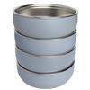 Monkey Proof Non-Toxic Stainless Steel Child Bowl 5 with Non-Slip Silicone Shell, (Set of 4 bowls) Unbreakable, Mess Free Feeding for Babies, Toddlers, Kids, BPA free (Misty Blue) view 1