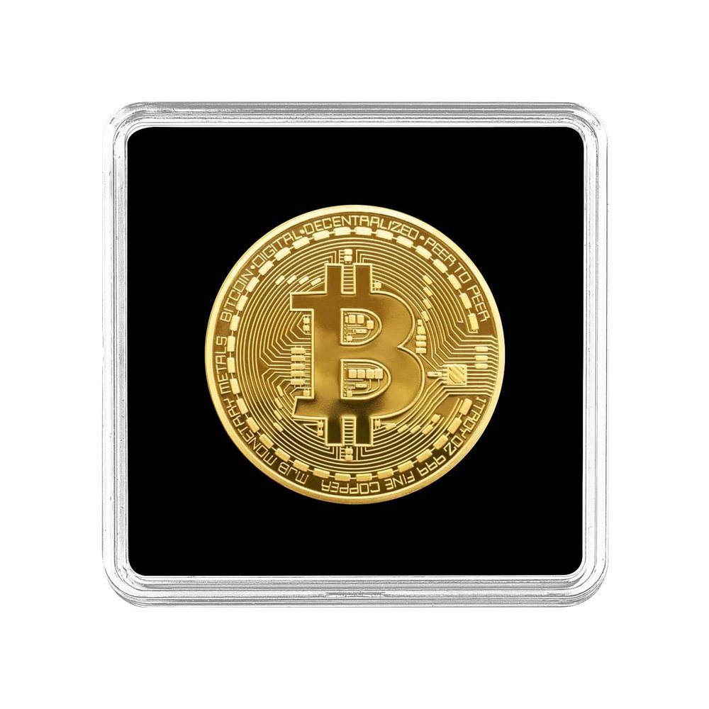 10 PCS Bitcoin Coin Physical Bitcoins Collectible Tokens Blockchain Cryptocurrency for Home and Office Gift Decoration Q0119A (10 PCS Bitcoin)