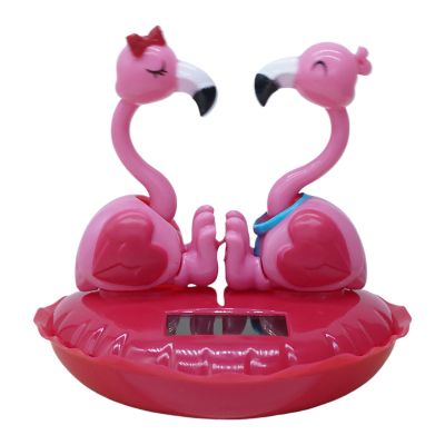 Solar Dancing Figure Solar Flamingo Cute Swing Dancing Figures Solar Powered Ornament Dashboard Desktop Ornament Valentine's Day Home Decor