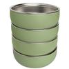 Monkey Proof Non-Toxic Stainless Steel Child Bowl 5 with Non-Slip Silicone Shell, (Set of 4 bowls) Unbreakable, Mess Free Feeding for Babies, Toddlers, Kids, BPA free (Sage Green) view 1
