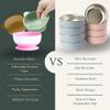 Monkey Proof Non-Toxic Stainless Steel Child Bowl 5 with Non-Slip Silicone Shell, (Set of 4 bowls) Unbreakable, Mess Free Feeding for Babies, Toddlers, Kids, BPA free (Sage Green) view 4