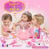 Kids Makeup Kit for Girl, Princess Toys Pretend Play Makeup Girls Toys, Kids Makeup Sets for Girls Beauty Salon Set Hair Accessories with Mirror, Hairdryer, Princess Cape Crown Handbag,Birthday Gifts view 3