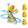 Duck Climbing Stairs Toy - Electric Duck Climbing Stairs Toy | Duck Climbing Stairs Toy Recharge | Electric Track Slide Stairs Coaster Toy | Small Duck Slide Toy with LED Lights and Music Kids Ages 3+ view 1