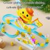Duck Climbing Stairs Toy - Electric Duck Climbing Stairs Toy | Duck Climbing Stairs Toy Recharge | Electric Track Slide Stairs Coaster Toy | Small Duck Slide Toy with LED Lights and Music Kids Ages 3+ view 4