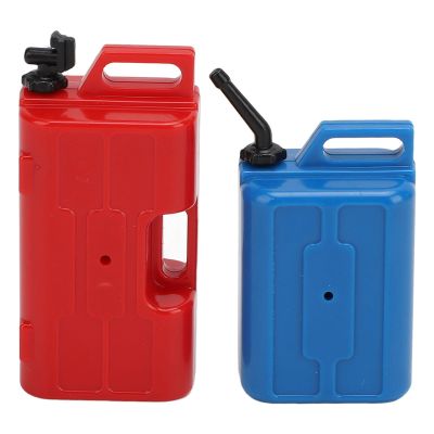 FILFEEL RC Car Simulation Fuel, Mini Oil Pot and Decorative Set with Universal Compatibility, Design for RC, Lightweight and, Easy Installation (Red+Blue)