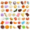 50 PCS Miniature Food Eggs Cake Milk Ice Cream, Mini Pretend Play Kitchen Cooking Game Party Accessories Toys for Dollhouse Landscape view 1