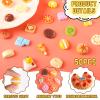 50 PCS Miniature Food Eggs Cake Milk Ice Cream, Mini Pretend Play Kitchen Cooking Game Party Accessories Toys for Dollhouse Landscape view 3
