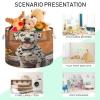 Zhirexin Cute Spotted Dog Cotton Rope Basket Books Storage Bin Storage Basket Large Round Baby Laundry Basket for Bedroom Bathroom Nursery Home Decor,20 x 14 Inch view 4